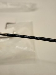Brand New Diesel Round Sunglasses DL0188 Gloss Black Silver Bar 01A 54-17-145 3