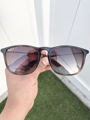 NWT Authentic Ray Ban Chris Polarized RB4187 4187 Havana Brown Lens Size 54/18