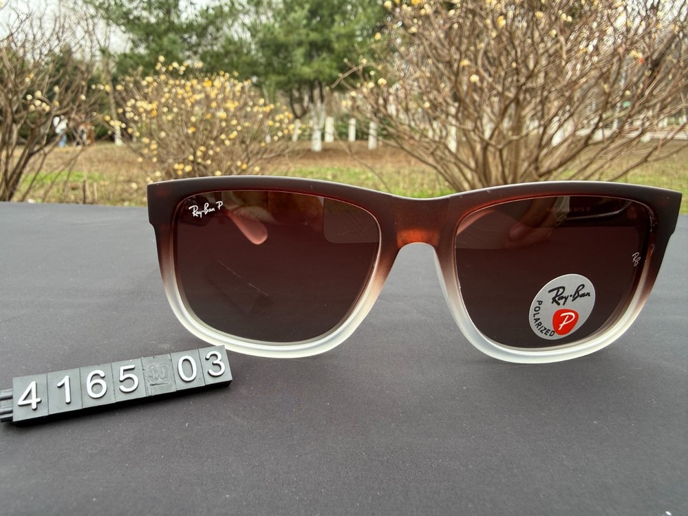 Ray-Ban RB4165 Sunglasses Gradient Frame Polarized Brown Lens