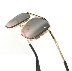 Men Designer Sunglasses Classic Green Tea Lens Gold Luxury 2022 Model New Style