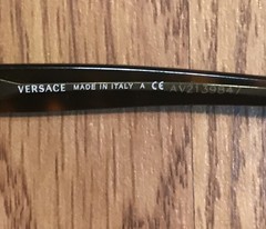 VERSACE Unisex Dark Brown Gold MOD 1129 – 54[]17 – 140 Rectangle Sunglasses EUC!