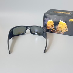 Oakley Gascan OO9014 Polarized Sunglasses Matte Black Frame Deep Blue Lens