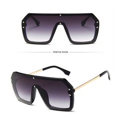 Oversized Shield Men Sunglasses Flat Top Fashion Shades XL Large Flat Top Lentes