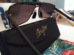 BRAND NEW Maui Jim PIHA Polarized Shiny Gunmetal Black/ Dual Mirror B621-02