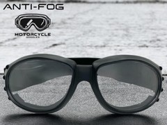 Men’s MOTORCYCLE Biker Day or Night Riding Padded Safety GOGGLES Anti Fog Lens