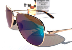 NEW REVO RELAY PETITE 2 Shiny Gold POLARIZED Evergreen Lens Sunglass 2156 04 GN
