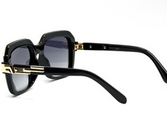 Men’s Hip Hop 80’s Vintage Streetwear Black Lens Sunglasses Black Gold Retro