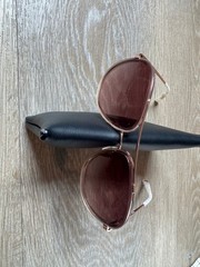 Ted Baker Sunglasses, 16mm bridge 140 temple Shiny Gold 57mm Aviator Sunglasses