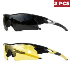2PCS Men Women Sunglasses Mirrored Single-Piece Lens for Sports Cycling Hiking