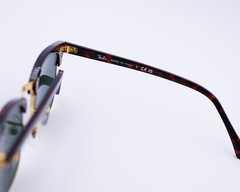 Ray-Ban Sunglasses RB3016 Clubmaster Classic Tortoise Frame Green Lenses 49mm