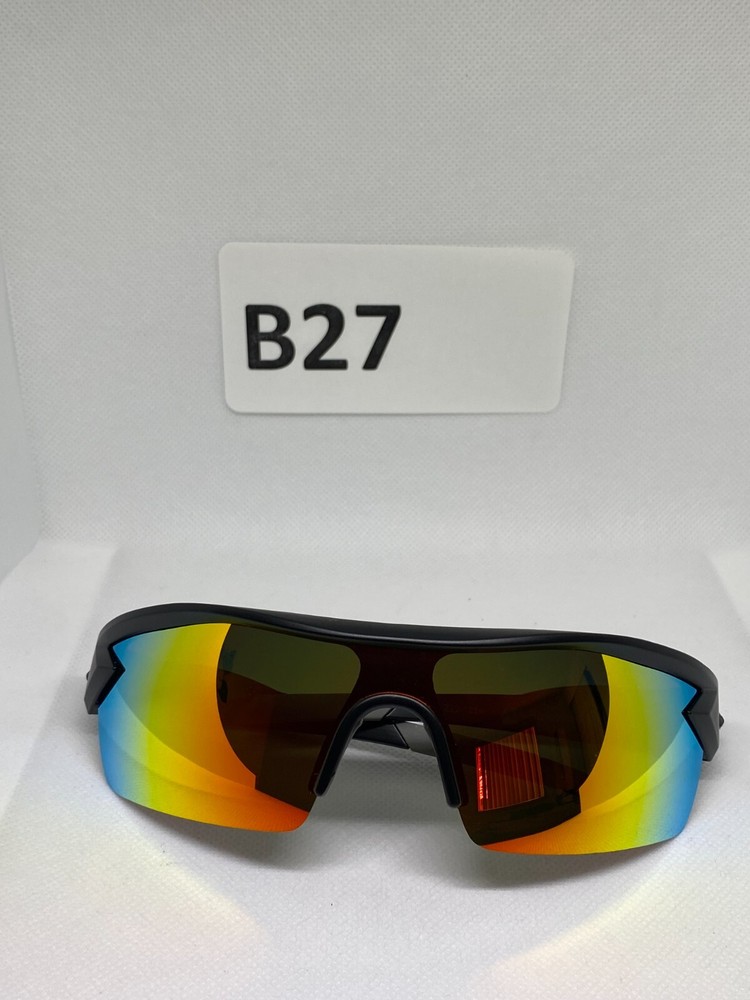 Battle Vision Anti-Glare Wrap Matte Black + Grey Polarized Sunglasses Z22-1224