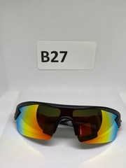 Battle Vision Anti-Glare Wrap Matte Black + Grey Polarized Sunglasses Z22-1224