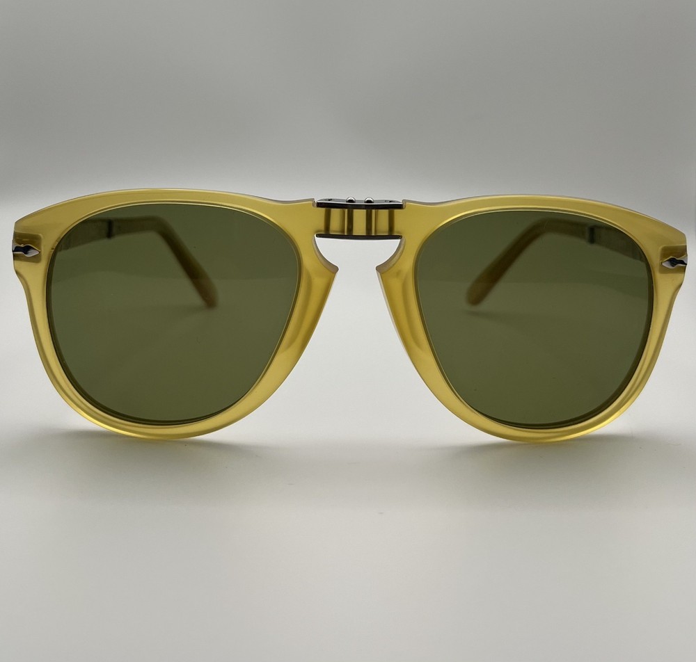 Persol PO0714SM 204/S3 Steve McQueen Sunglasses Opal Yellow Polarized 54mm