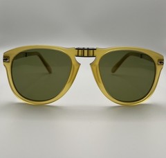 Persol PO0714SM 204/S3 Steve McQueen Sunglasses Opal Yellow Polarized 54mm