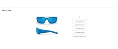 Costa Del Mar Fantail Sunglasses Matte Blackout Blue Polarized Glass 580G w/case