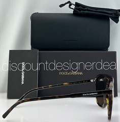 DOLCE & GABBANA Square Sunglasses DG 4423 502/73 Havana Brown Frame Brown Lens