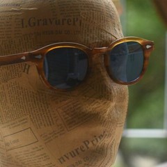 Retro Men’s Photochromic blue lens sunglasses johnny depp dark blonde Glasses