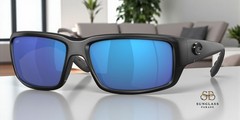 COSTA DEL MAR 6S9006 28 Fantail Blackout Blue Mirror 59 mm Men’s Sunglasses