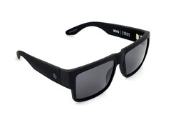 Polarized Spy+ Optic Cyrus Sunglasses Soft Matte Black Frame Smoke Lens