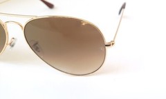 Ray-Ban RB3025 001/51 58-14 Pilot Sunglasses Aviator Light Brown Lenses Unisex
