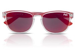 Superdry Sunglasses Rockstar 186 Gloss Clear Crystal – Red/Red Mirror