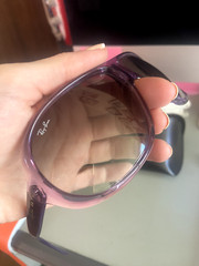 Ray Ban sunglasses 4129 741/11 2N – Made in Italy – Purple frame – includes case