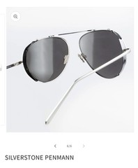 DIROCCO Silverstone Penmann 18K Gold & Titanium Aviator Sunglasses