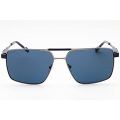 Zeiss Men’s Sunglasses Ruthenium Pilot Full Rim Frame Blue Lens ZS23136S 072