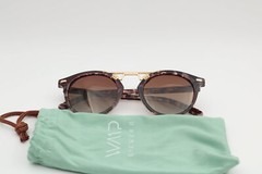 Wmp Skyler Beige/Tort/Brwn Round Polarized Sunglasses 47-25-144