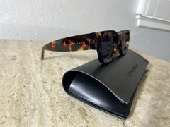 EYEKONIK TORTOISE RECTANGULAR PLASTIC SUNGLASSES W/ CASE-UNISEX ADULT