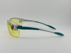 Cabela’s Lightweight Silver Wrap Shooting Safety Sunglasses, Yellow Plastic Lens