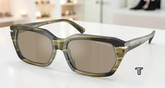 MICHAEL KORS MK2265U 40407I Lake Tahoe Olive Horn Silver 54mm Men Sunglasses