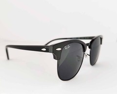 Ray-Ban Sunglasses RB3016 Clubmaster Marble Black Frame Dark Grey Lenses 51mm
