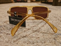 New True Religion Unisex Adults Sunglasses TRM1759X Golden Translucent