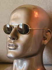 Vintage 60’s B&L Ray-Ban Oval Round Aviator Sunglasses 48mm Gold Green Lens USA