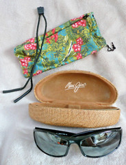 Vintage Maui Jim MJ 106-62 Sunglasses w/ Case Floral Pouch Bundle Made in Italy