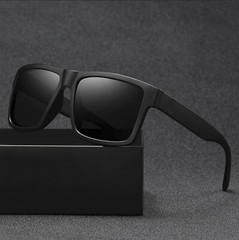 Men’s Polarized Square Z80 Sunglasses Matte Black Frame Dark Smoke Tinted Lens