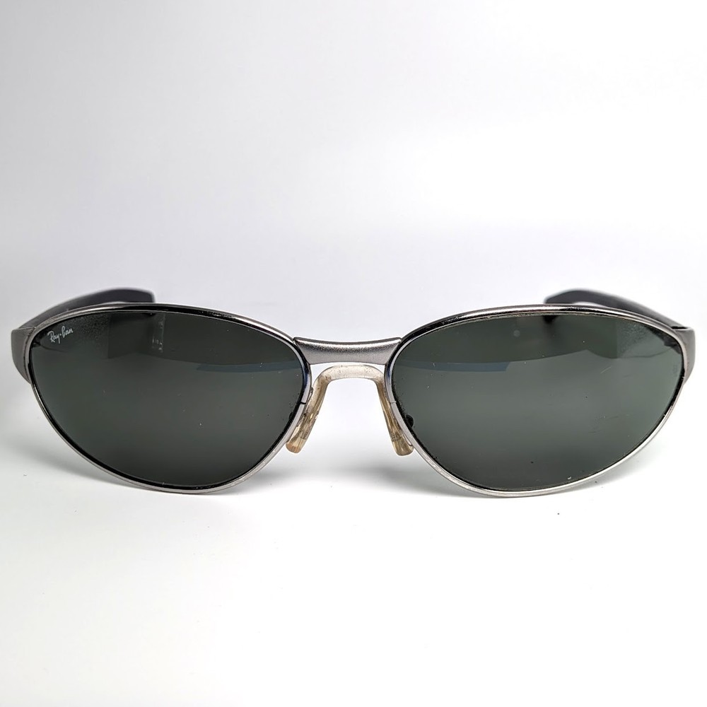 Ray Ban RB3102 Eyeglass Frames Unisex Silver Oval Wrap Bausch and Lomb Vintage