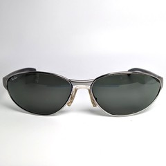 Ray Ban RB3102 Eyeglass Frames Unisex Silver Oval Wrap Bausch and Lomb Vintage