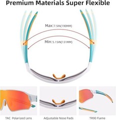ROCKBROS Kids Polarized Sunglasses Outdoor Sports UV400 Protection for Age 8-14