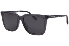 Coach CL910 HC8385U 579387 Sunglasses Men’s Transparent Grey/Solid Grey 54mm