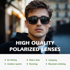 Polarized Sports Sunglasses for Men Women, UV Protection Lightweight Sun Glas…
