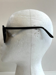 Vintage Black Top Bar Large Frame Sunglasses Amber/Brown Lens, UV protect. China