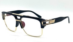 Men Sunglasses Fashion Square Gold Clear Lens Retro Hip Hop Rapper Style Shades