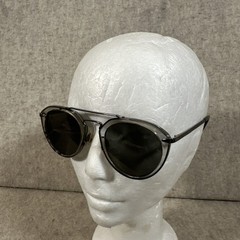 Rag & Bone Round Silver Sunglasses Brown RNB1017/S KB7 Size 49/23-145 mm