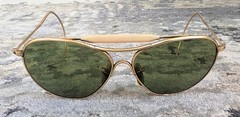 American Optical AO Ful-Vue Green Aviator 1/10 12k GF WWII VTG Sunglasses