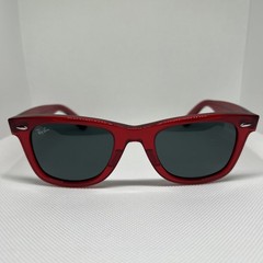 NEW Ray-Ban RB2140 Wayfarer Sunglasses 6614/56 Red on Transparent Grey/Blue 54MM