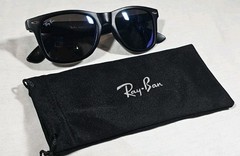 Ray-Ban Wayfarer Sunglasses Blue Polarized, Black, Unisex 3018C