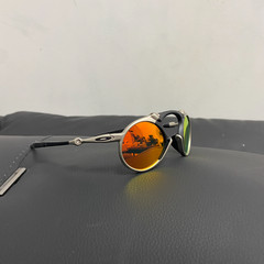 Oakley Madman X Metal Retro Polarized Sunglasses Red Lens Silver Vintage