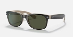 Ray-Ban New Wayfarer Color Mix Sunglasses RB 2132 875 Black Beige 55mm w/case